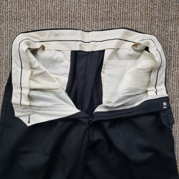 VTG Mani Giorgio Armani Suit 40R Barneys Charcoal Double Breasted Pleated Pants - Picture 15 of 16